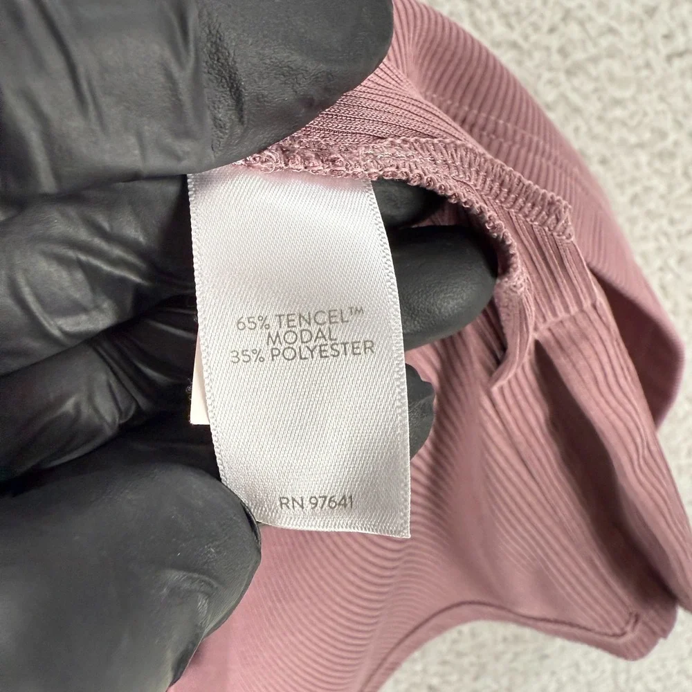 J. Jill Top Womens Medium Mauve Pink Cowl Neck Ribbed Long Sleeve Pullover‎